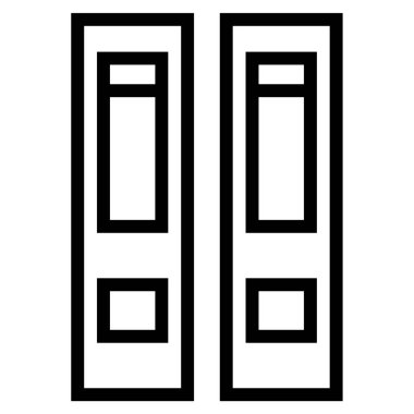 Beyaz arkaplanda izole edilmiş klasörler vektör illüstrasyonu