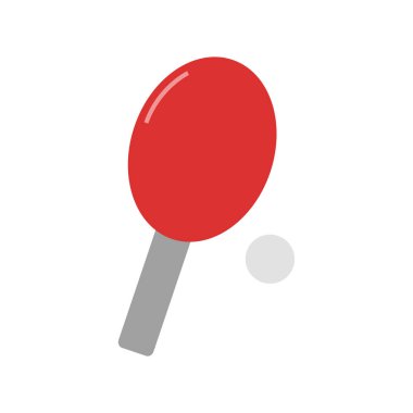 ping tenis ikonu, düz stil