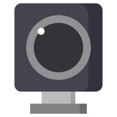 Beyaz arka plan üzerinde izole web kamera simgesi