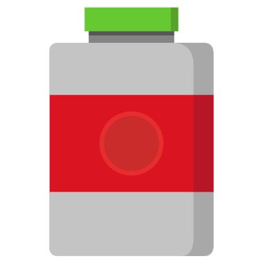 Basit şişe simgesi, vektör illüstrasyonu