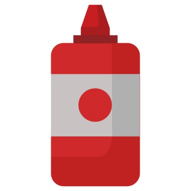 Bir şişenin vektör düz simgesi tasarımı