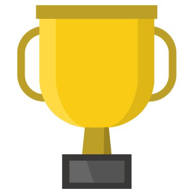 ödül kupası simgesi düz stil 