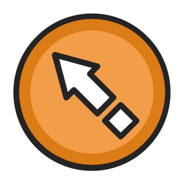 Web ve mobil uygulama tasarımınız için ok simgesi çizimi arkaplanı, ok logosu 