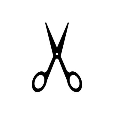 Makas simgesi, vektör illüstrasyonu basit tasarım