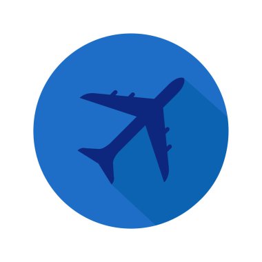 Uçak ikonu. düz dizayn. seyahat sembolü
