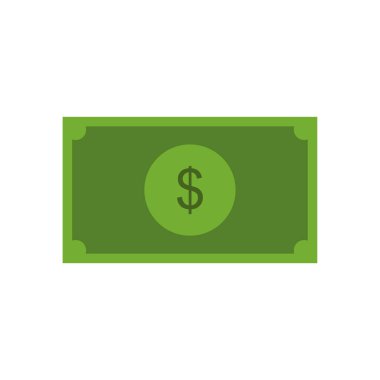 Dolar gagası çizimi beyaz arkaplanda izole edildi