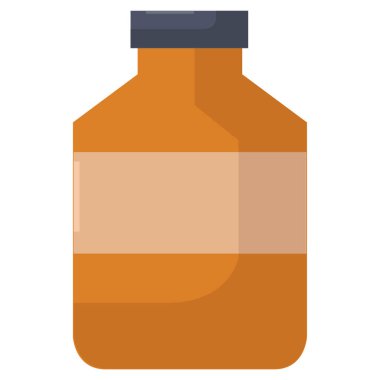 İlaç izole edilmiş ikon tasarımlı şişe, vektör illüstrasyon grafiği