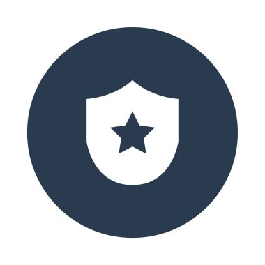 kalkan yuvarlak simge vektör illüstrasyonu