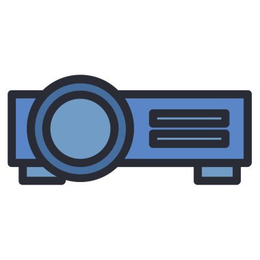 Projektör vektör çizimi beyaz arkaplanda izole edildi