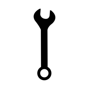 İngiliz anahtarı simgesi, vektör illüstrasyonu basit tasarım