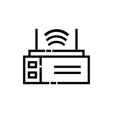 router simgesi vektör illüstrasyonu