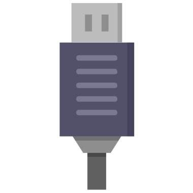 Beyaz arkaplanda modern usb kablo simgesi     