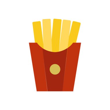 Patates kızartması fast food ikonu 