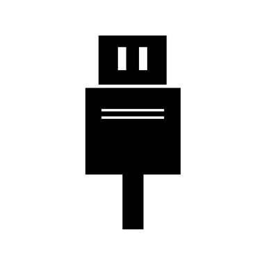 Beyaz arkaplanda modern usb simgesi     