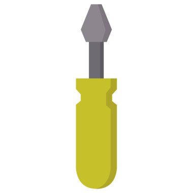 beyaz arkaplanda tornavida düz simgesi