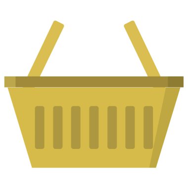 Sepet alışverişi beyaz arkaplanda izole edildi