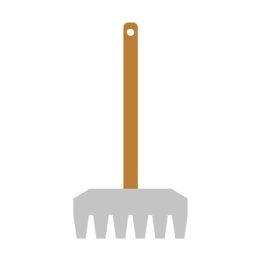 Beyaz arkaplanda tırmık simgesi