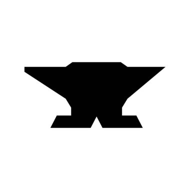 Demirci örsü. Demirhanede çalışmanın sembolü. Demircilik ve çelik üretimi. Özet simgesi illüstrasyonu