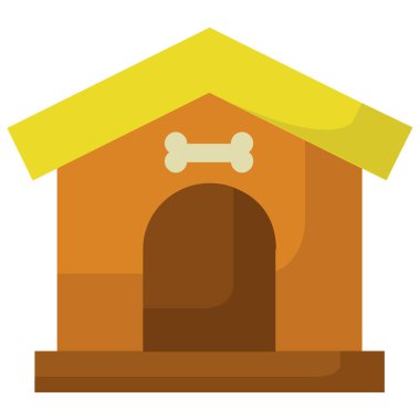 izometrik köpek evi simgesi, vektör basit tasarım 