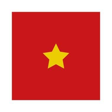 Beyaz arka planda Vietnam bayrağı