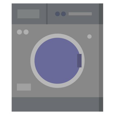 çamaşır makinesi web simgesi vektör çizimi  