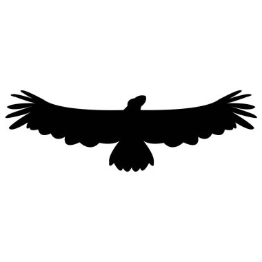 Basit kartal silueti, vektör çizimi