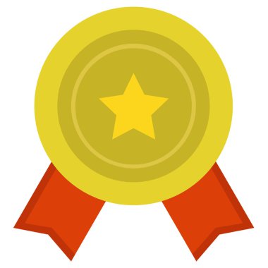 Madalya ödülü ikonu, vektör illüstrasyonu