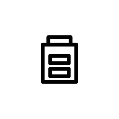 Basit pil vektörü ince çizgi simgesi