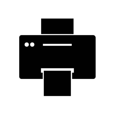 Yazıcı simgesi beyaz arkaplanda izole edildi