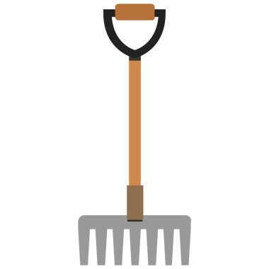 Beyaz arkaplanda tırmık simgesi