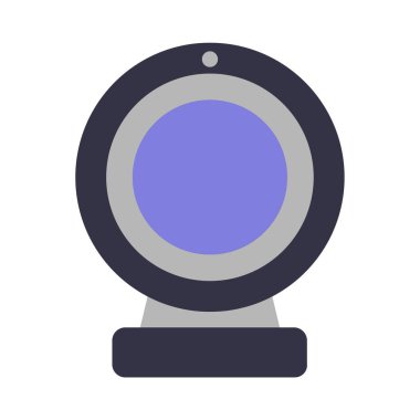 Beyaz arka plan üzerinde izole web kamera simgesi