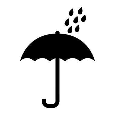 şemsiye simgesi vektör illüstrasyonu