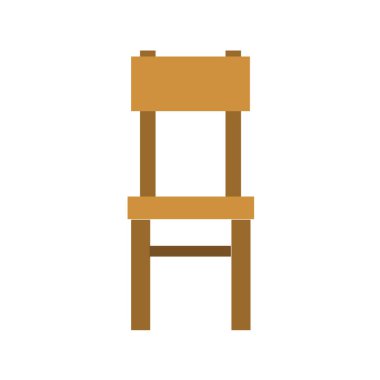 Sandalyenin mobilya simgesi, vektör illüstrasyonu 