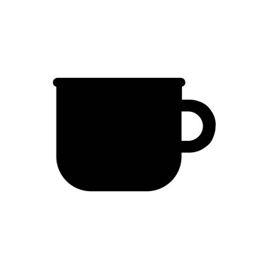 İzole edilmiş arkaplanda kahve fincanı simgesi, vektör illüstrasyonu