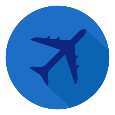 Uçak ikonu. düz dizayn. seyahat sembolü