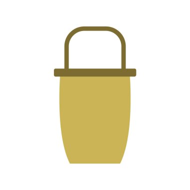 Kova ikonu. Beyaz arkaplanda izole vektör illüstrasyonu. 