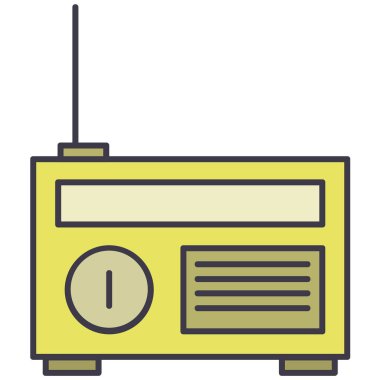 Radyo simgesi vektör çizim şablonu 