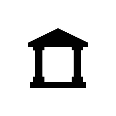 biçimlendirilmiş banka simgesi, vektör illüstrasyonu