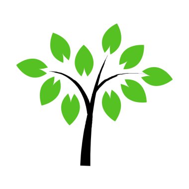 ağaç logosu vektör tasarımı çizimi