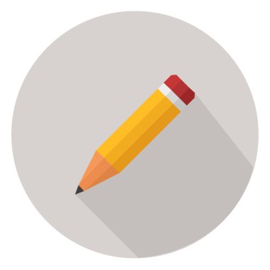 Beyaz arkaplanda kalem simgesi izole edildi