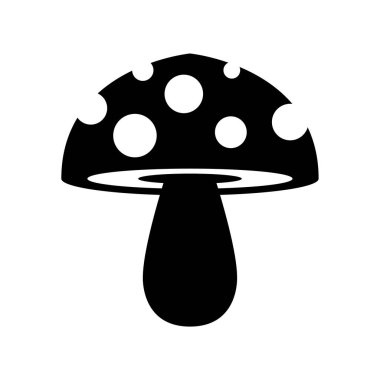 Mantar ikonu. Vektör İllüstrasyonu           