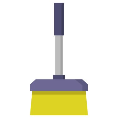 Süpürge simgesi vektör düz simgesi