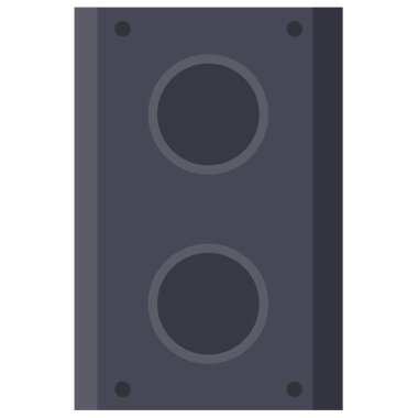 Ses hoparlörü simgesi. Subwoofer simgesi beyazda izole edildi 