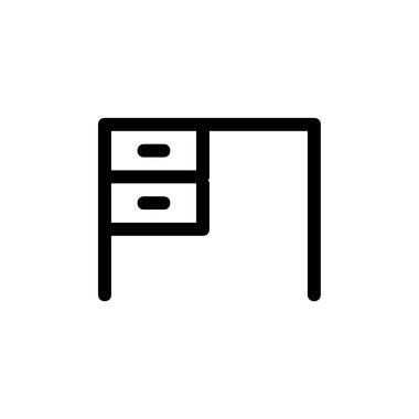 kabine vektörü ince çizgi simgesi