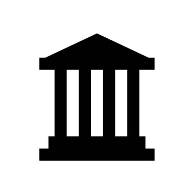 bank vektörü ince çizgi simgesi