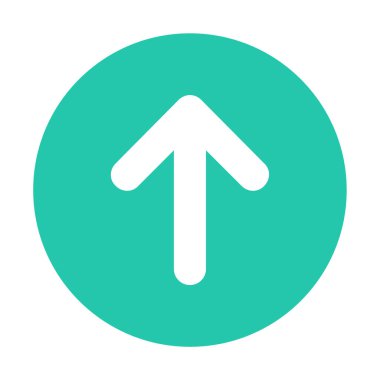 ok simgesi beyaz arkaplanda izole edildi