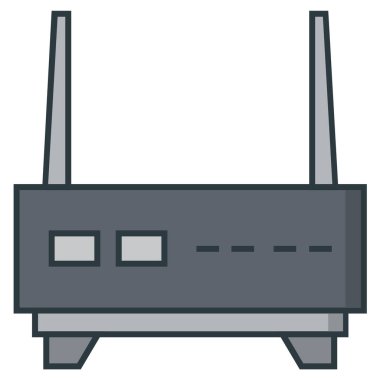 router simgesi vektör illüstrasyonu