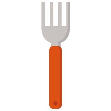 çatal düz simge, vektör illüstrasyonu