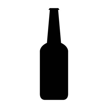 Beyaz bir arka plan üzerinde izole bira şişesi