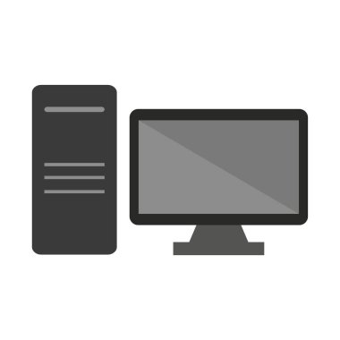 Bilgisayar simgesi ve vektör illüstrasyonu beyaz arkaplanda izole edildi